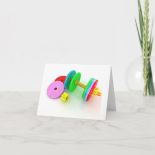 Colorful Dumbbells Note Cards