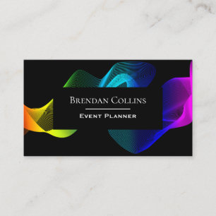Colorful Dynamic Wave Motion Eye Catching Business Card