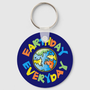 Colorful Earth Day Key Ring