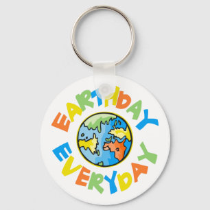 Colorful Earth Day Key Ring