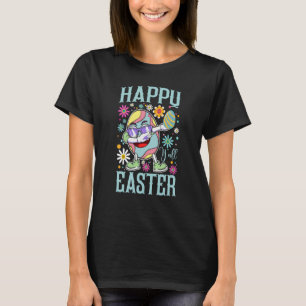 Colorful Easter Dabbing Eggs Daisies For Easter Hu T-Shirt