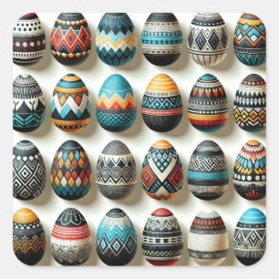 Colorful Easter Egg Square Sticker
