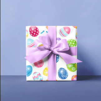 Colorful Easter Eggs Wrapping Paper