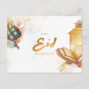 Colorful Eid Mubarak  Holiday Postcard