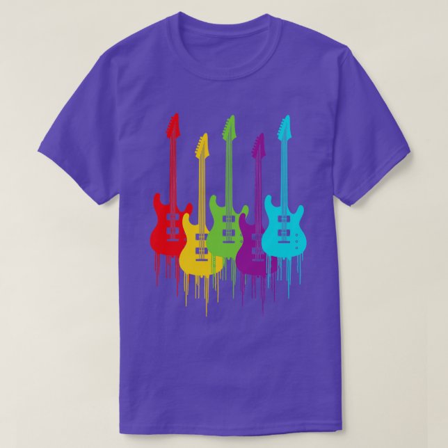 Colorful electric guitars T-Shirt (Design Front)
