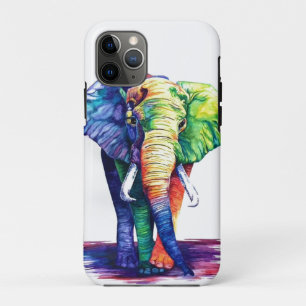 Colorful elephant iPhone 11 pro case