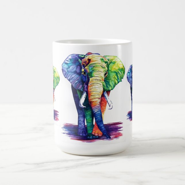 Colorful elephant coffee mug (Center)