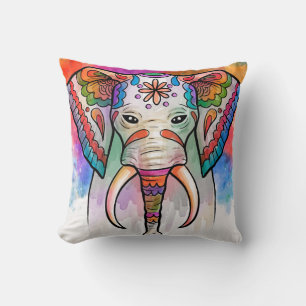 Colorful elephant cushion