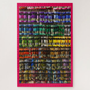 Colorful Embroidery Floss Thread Skeins Jigsaw Puzzle