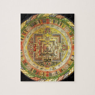COLORFUL ESOTERIC TIBETAN MANDALA JIGSAW PUZZLE
