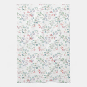 Colorful Eucalyptus Foliage Tea Towel