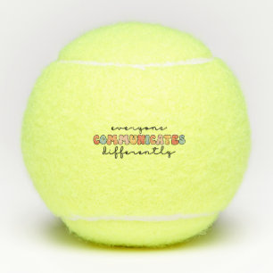 Colorful Everyone Communicates Differently  Tennis Balls