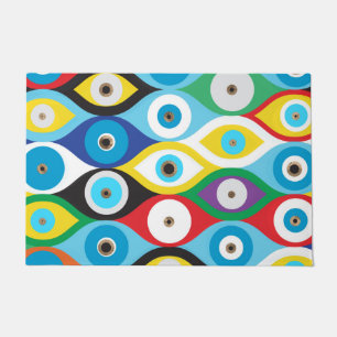 Colorful Evil Eye protection pattern Doormat