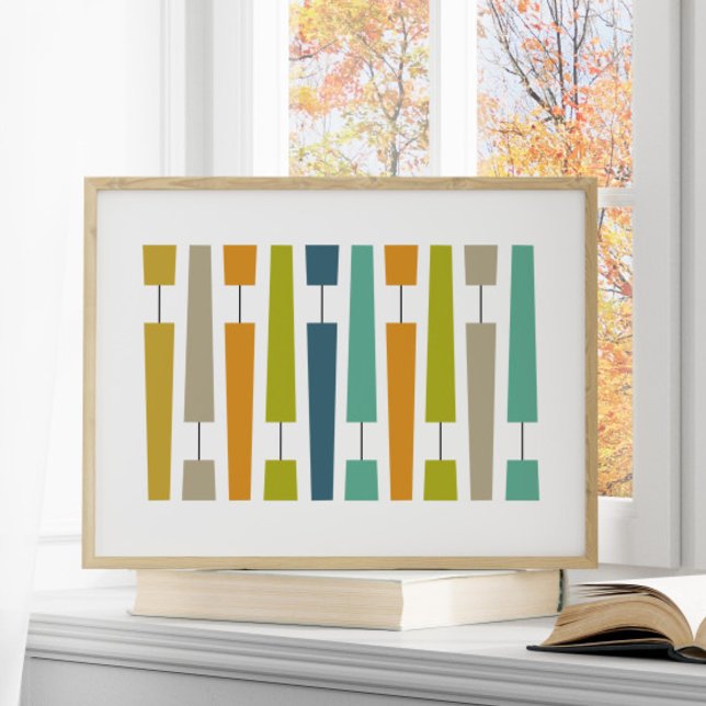 Colorful Exclamation Points Geometric Mid Century Poster (Creator Uploaded)