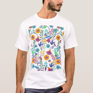 Colorful Exotic Floral Background Pattern-23145 T-Shirt