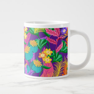 Colorful Exotic Floral Pattern-23148 Large Coffee Mug