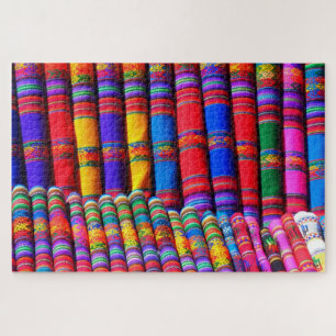 Colorful Fabric from Guatemala Jigsaw Puzzle