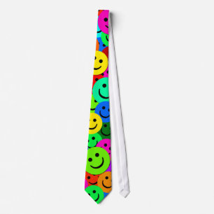 COLORFUL FACES TIE