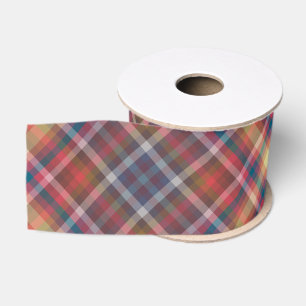 Colorful Fall And Winter Colored Stripes Pattern Grosgrain Ribbon