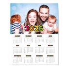 Colorful family photo 2026 calendar