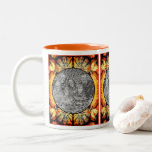 Colorful Fancy Gourds Frame Create Your Own Photo Two-Tone Coffee Mug