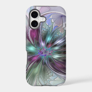 Colorful Fantasy Abstract Modern Fractal Flower