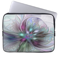 Colorful Fantasy Abstract Modern Fractal Flower