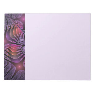 Colorful Fantasy Abstract Trippy Purple Fractal Notepad