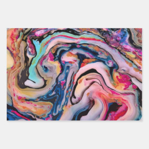 Colorful Fantasy Abstraction Wrapping Paper Sheet