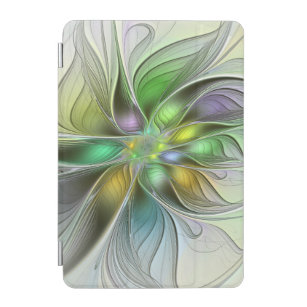 Colorful Fantasy Flower Modern Abstract Fractal iPad Mini Cover