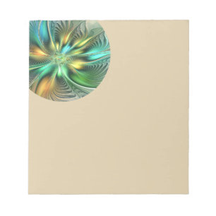 Colorful Fantasy Modern Abstract Flower Fractal Notepad