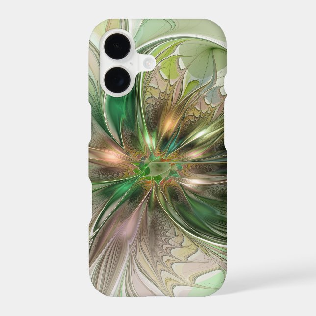 Colorful Fantasy Modern Abstract Fractal Flower (Back)