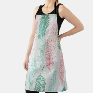 Colorful Feather Boho Kitchen Apron