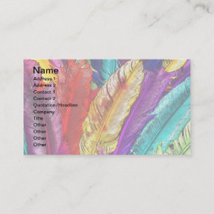 COLORFUL FEATHERS Business Cards