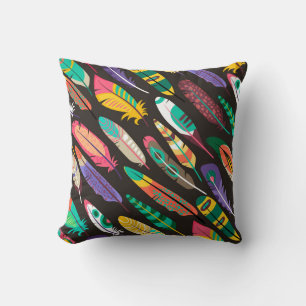 Colorful Feathers Cushion