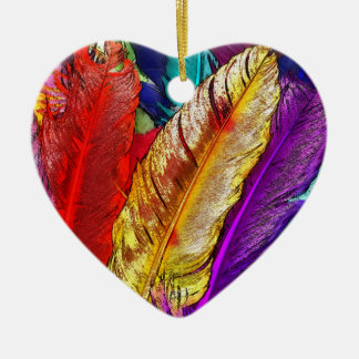 COLORFUL FEATHERS Ornament