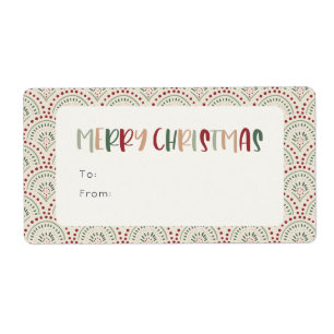 Colorful Festive Merry Christmas Rectangle Gift