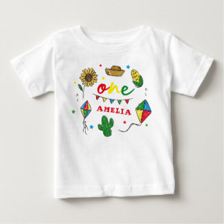 Colorful Fiesta 1st Birthday Baby T-Shirt