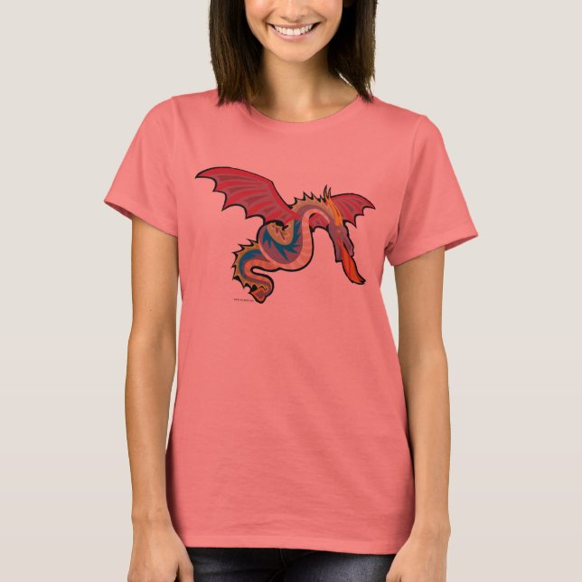 Colorful Fire-Breathing Dragon T-Shirt (Front)