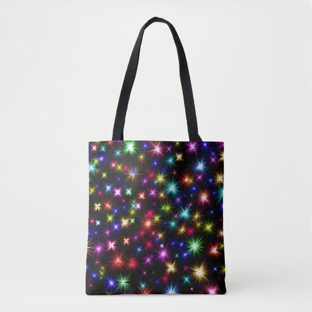 Colorful Fireworks Pattern Tote Bag (Front)