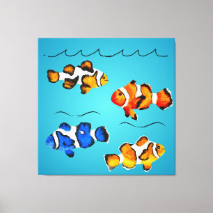 Colorful fish canvas print