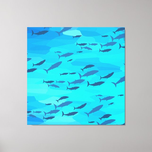 Colorful fish canvas print (Front)