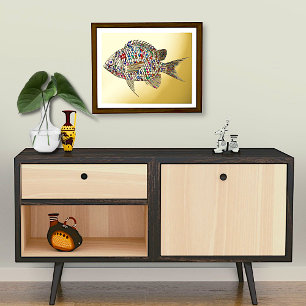 Colorful Fish Foil Prints