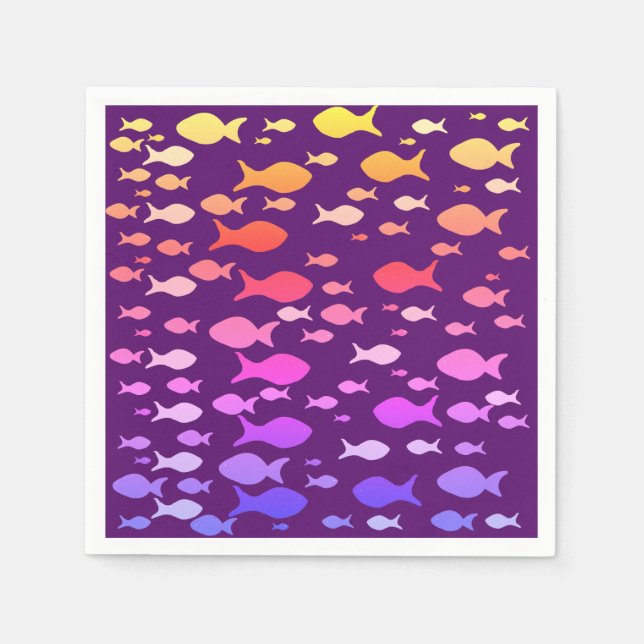 Colorful Fish Sea Navel  Napkins (Front)