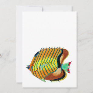 Colorful fish Thank you card