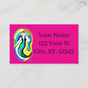 Colorful Flapper Mermaid Thunder_Cove Business Card