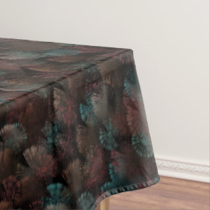 Colorful Floating Fireworks Display Tablecloth 