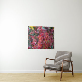 Colorful Floral Abstract Painting Tapestry