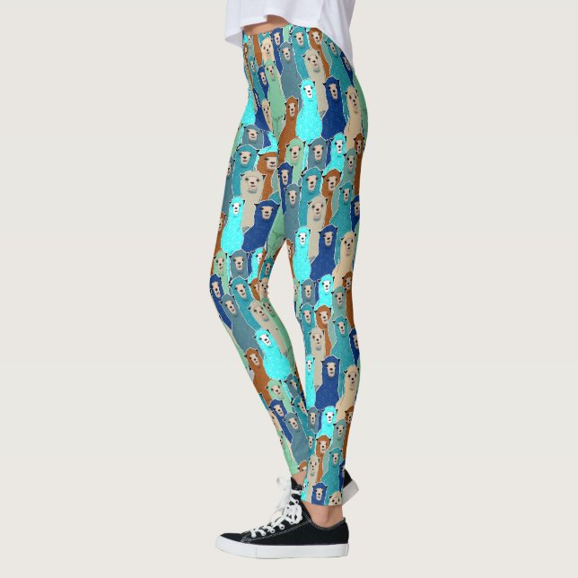 Colorful Floral Alpaca Leggings (Left)