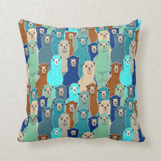 Colorful Floral Alpaca Throw Pillow